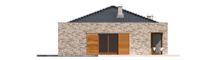 Projekt domu Marlon II G1 (z wejściem od południa) - elewacja prawa