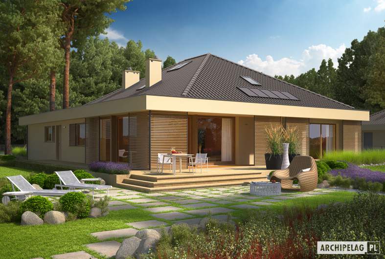 Projekt domu Gilbert G2 - wizualizacja ogrodowa