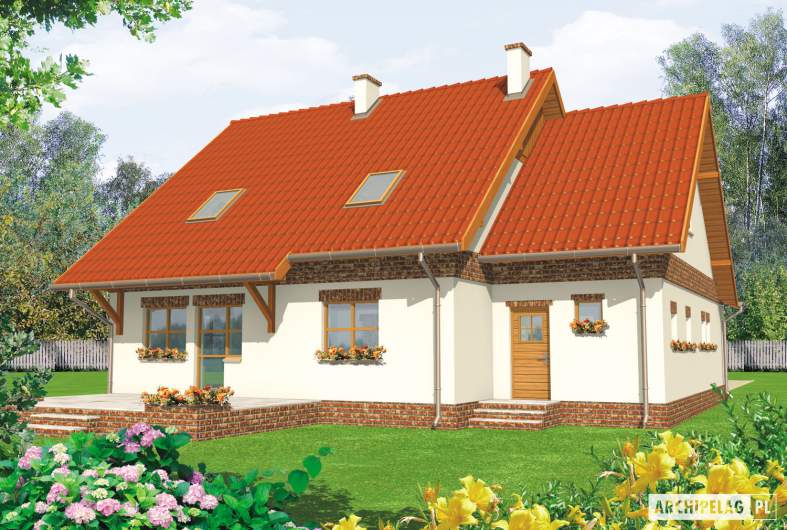 Projekt domu Amanda G1 - wizualizacja ogrodowa