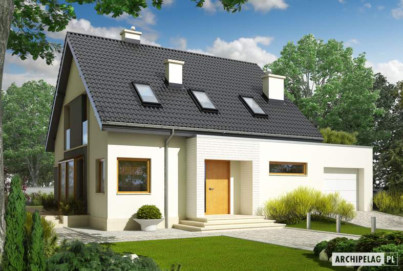 Projekt domu Mati II G1 - wizualizacja frontowa