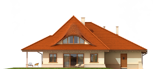 Petra G2 - Projekty domów ARCHIPELAG - Petra G2 - elewacja tylna