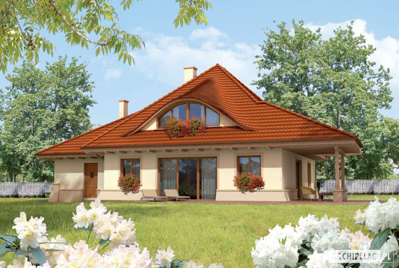 Projekt domu Petra G2 - Projekty domów ARCHIPELAG - Petra G2 - wizualizacja ogrodowa