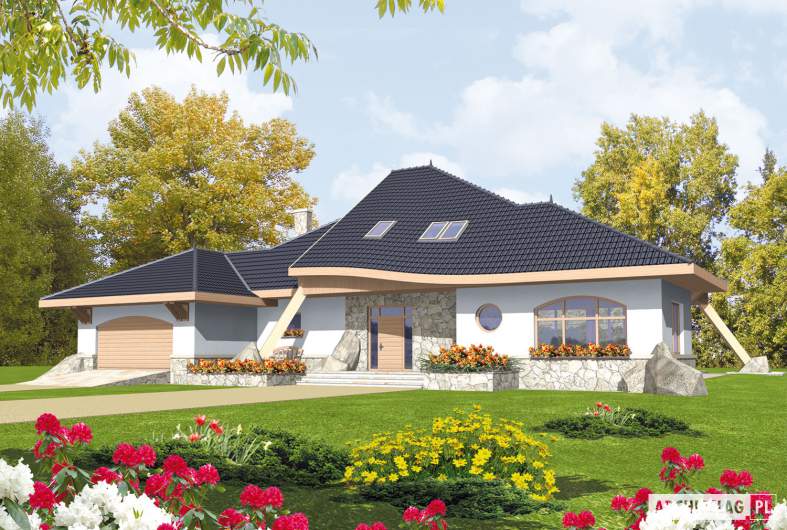 Projekt domu Jakub G2 - wizualizacja frontowa