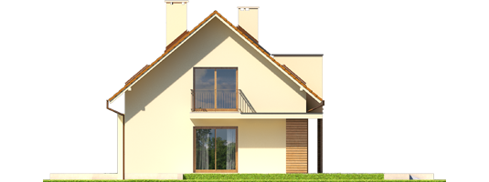 E6 G1 ECONOMIC B - Projekt domu E6 G1 ECONOMIC (wersja B) - elewacja lewa