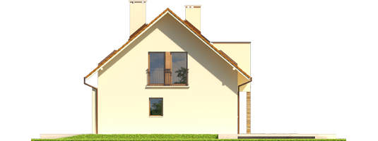 E6 G1 ECONOMIC B - Projekt domu E6 G1 ECONOMIC (wersja B) - elewacja prawa