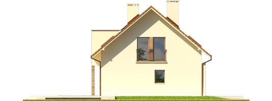 E6 G1 ECONOMIC B - Projekt domu E6 G1 ECONOMIC (wersja B) - elewacja prawa