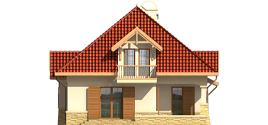 Vanessa G1 - Projekt domu Vanessa G1 - elewacja tylna