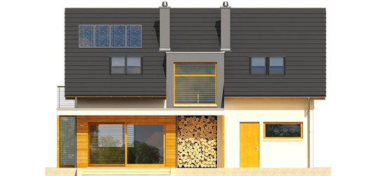 Katja - Projekt domu Katja - elewacja tylna