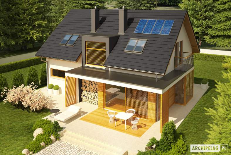 Projekt domu Katja - widok z góry