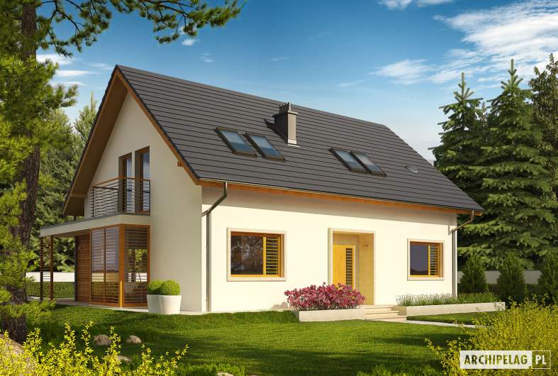 Projekt domu Katja - wizualizacja frontowa