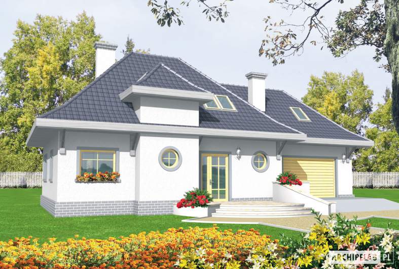 Projekt domu Dora G2 - wizualizacja frontowa