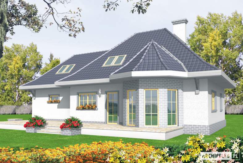 Projekt domu Dora G2 - wizualizacja ogrodowa