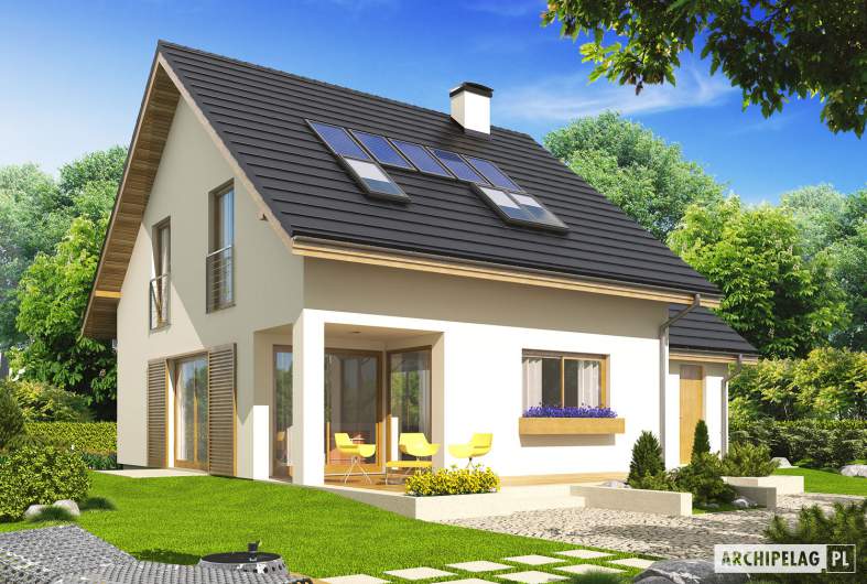 Projekt domu Liv 4 G1 - wizualizacja ogrodowa