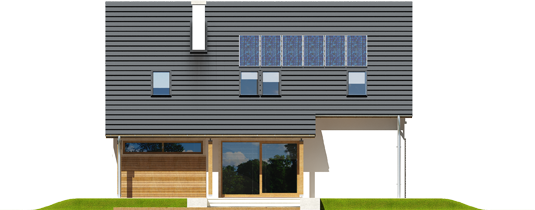 Alba G1 - Projekt domu Alba G1 - elewacja tylna