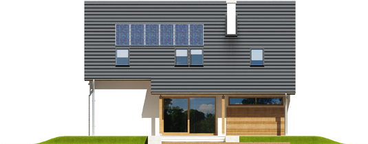 Alba G1 - Projekt domu Alba G1 - elewacja tylna