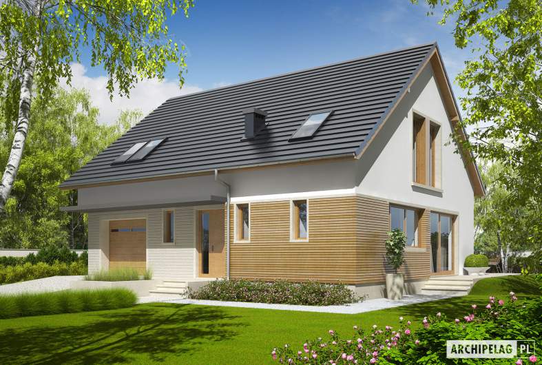 Projekt domu Alba G1 - wizualizacja frontowa