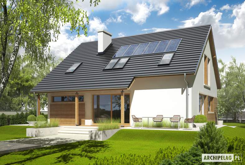 Projekt domu Alba G1 - wizualizacja ogrodowa