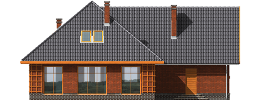 Ilona G2 - Projekt domu Ilona G2 - elewacja tylna