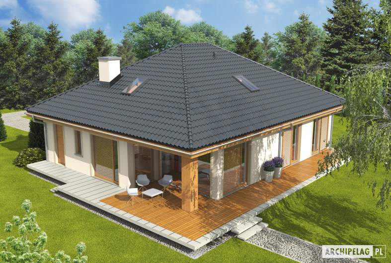 Projekt domu Andrea ENERGO PLUS - widok z góry