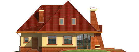 Iven G1 - Projekt domu Iweta G1 - elewacja tylna