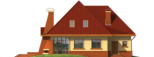 Iven G1 - Projekt domu Iweta G1 - elewacja tylna