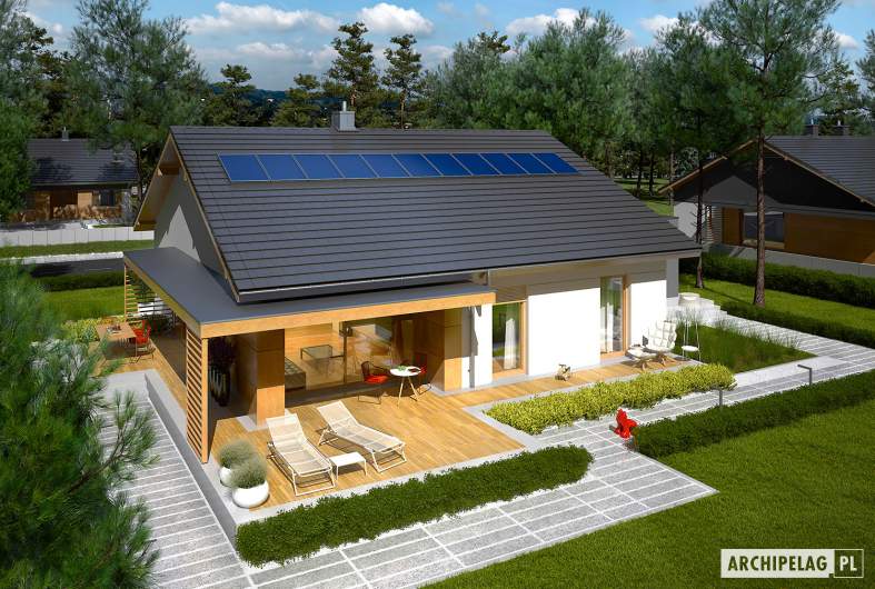 Projekt domu Iwo II G2 ENERGO PLUS - widok z góry