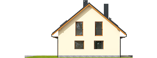 E3 G1 ECONOMIC A - Projekty domów ARCHIPELAG - E3 G1 ECONOMIC (wersja A) - elewacja prawa