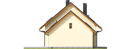 E3 G1 ECONOMIC A - Projekty domów ARCHIPELAG - E3 G1 ECONOMIC (wersja A) - elewacja lewa