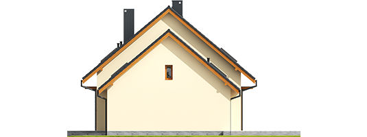 E3 G1 ECONOMIC A - Projekty domów ARCHIPELAG - E3 G1 ECONOMIC (wersja A) - elewacja lewa