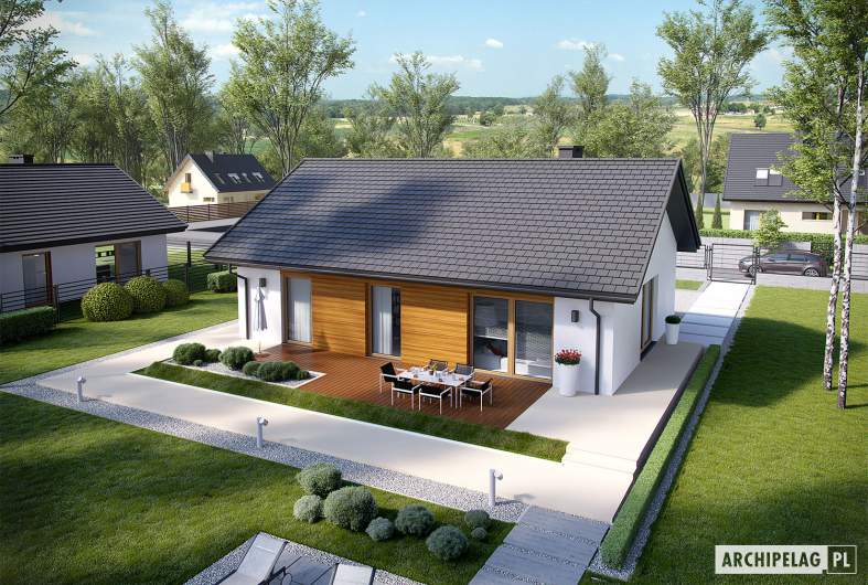 Projekt domu Kornel V ENERGO - widok z góry