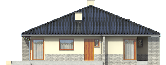 Flori II - Projekt domu Flori II - elewacja prawa