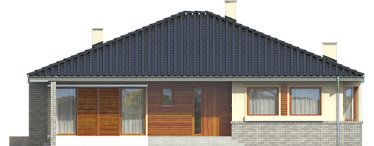 Flori II - Projekt domu Flori II - elewacja frontowa