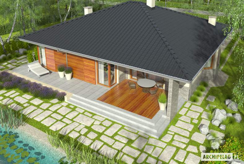 Projekt domu Flori II - widok z góry