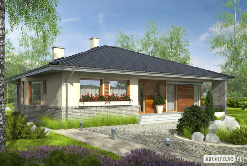 Projekt domu Flori II - wizualizacja frontowa