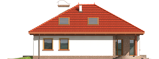 Marge G1 - Projekt domu Marga G1 - elewacja tylna