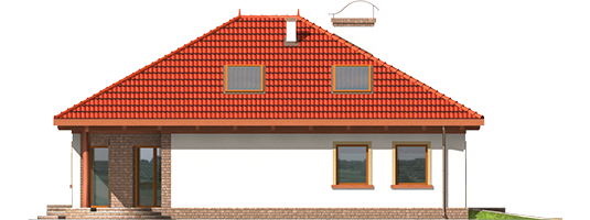 Marge G1 - Projekt domu Marga G1 - elewacja tylna