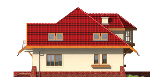 Ross G1 - Projekt domu Rozyna G1 - elewacja lewa