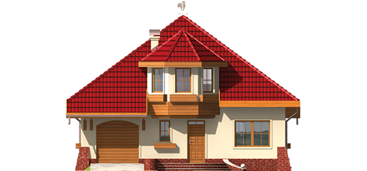 Ross G1 - Projekt domu Rozyna G1 - elewacja frontowa