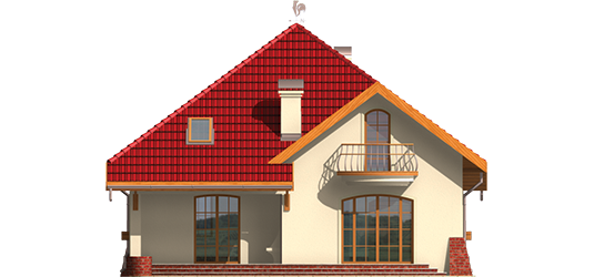 Ross G1 - Projekt domu Rozyna G1 - elewacja tylna