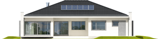 Marlon III G1 (white) - Projekt domu Marlon III G1 (biały) - elewacja tylna