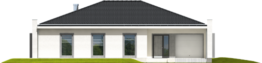Marlon III G1 (white) - Projekt domu Marlon III G1 (biały) - elewacja frontowa