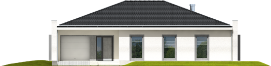 Marlon III G1 (white) - Projekt domu Marlon III G1 (biały) - elewacja frontowa
