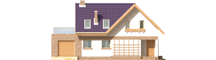 Projekt domu Madzia G1 - elewacja frontowa