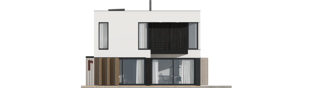 Projekt domu EX 2 soft - elewacja tylna