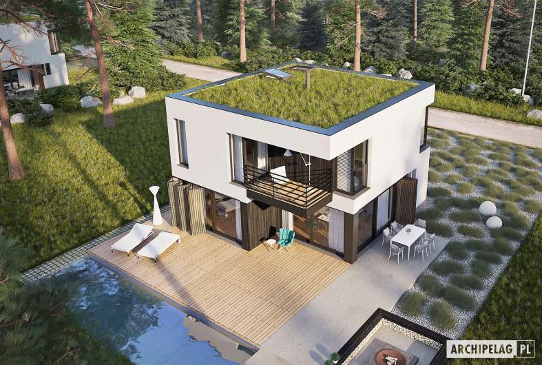 Projekt domu EX 2 soft - widok z góry