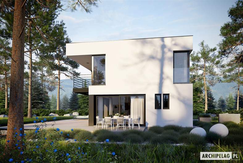 Projekt domu EX 2 soft - wizualizacja ogrodowa