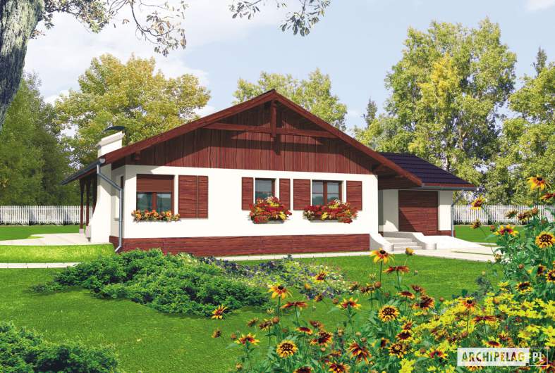 Projekt domu Romina G1 - wizualizacja frontowa