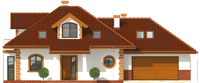 Iva G2 - Projekt domu Iwa G2 - elewacja frontowa