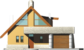 Fred G1 - Projekty domów ARCHIPELAG - Fred G1 - elewacja frontowa