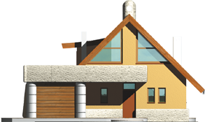 Fred G1 - Projekty domów ARCHIPELAG - Fred G1 - elewacja frontowa